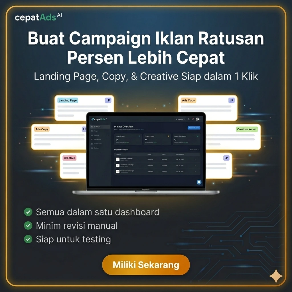 Dashboard Utama CepatAds AI